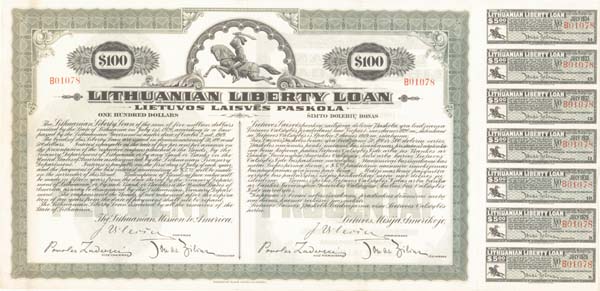 Lithuanian Liberty Loan Bond